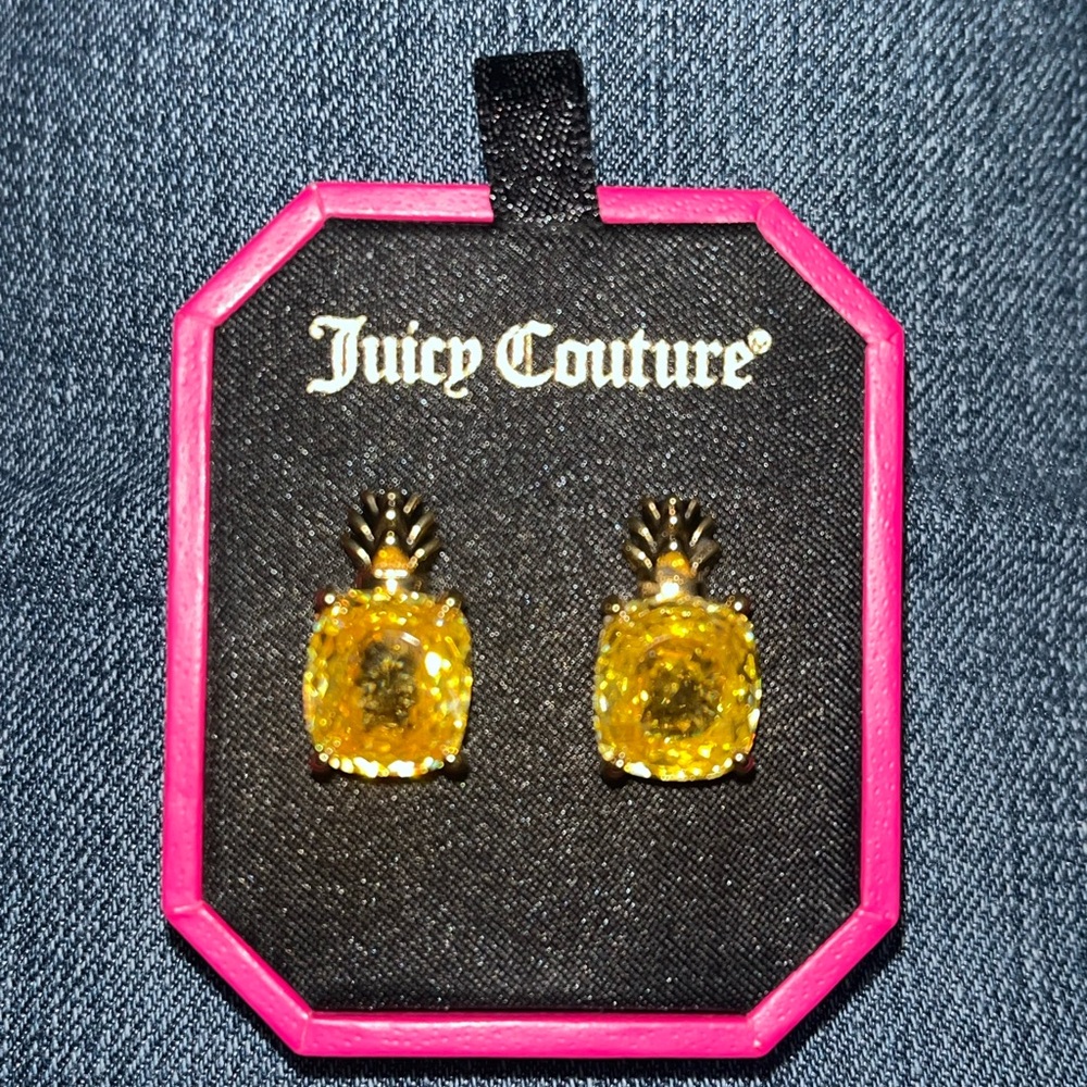 NEW Juicy Couture Pineapple Earrings - Picture 5 of 7